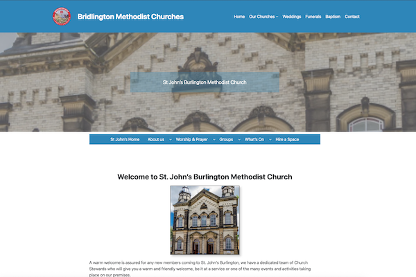 Bridlington Methodist Churches website image